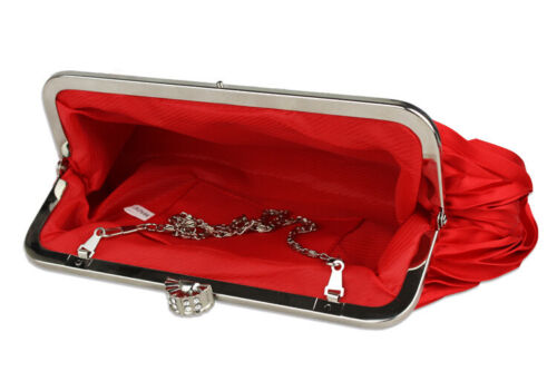 Women Satin Wedding Party Bag Bridal Cocktail Prom Pleated Dinner Evening Clutch