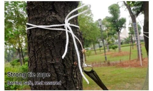 Outdoor Single Hammock Camping Thickened Army Green Mesh Nylon Rope Tie Portable