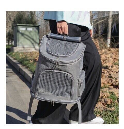 New Portable Folding Outdoor Cat Dog Large Space Double Shoulder Pet Bag