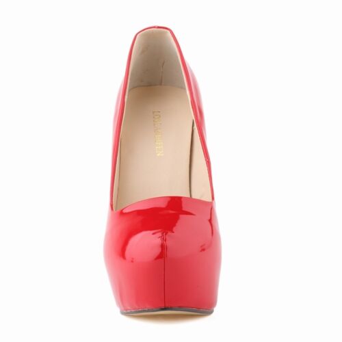 New Fashion QUALITY EVERYDAY SEXY LADY WOMEN PATENT PLATFORM HIGH HEELS SHOES