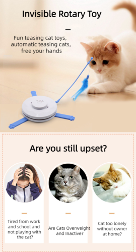 Electric Cat Toy Timing Automatic Teasing Cat Relieve Boredom Teasing Cat Stick