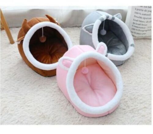 Universal Pet Bed Windproof Warm Cushion Cartoon Shape Cat Dog House 3 Sizes