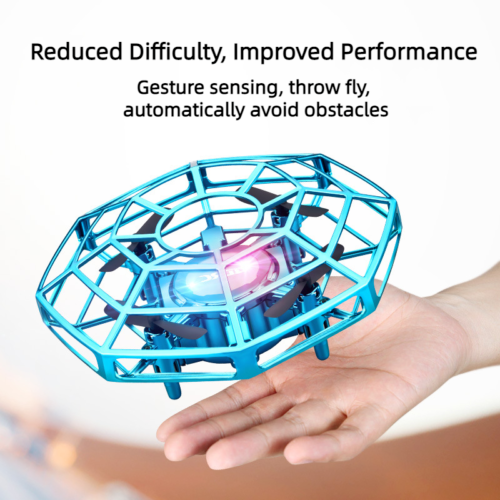 Mini Smart Gesture Sensing UFO Quadcopter Fall Resistant Suspension Aircraft Toy