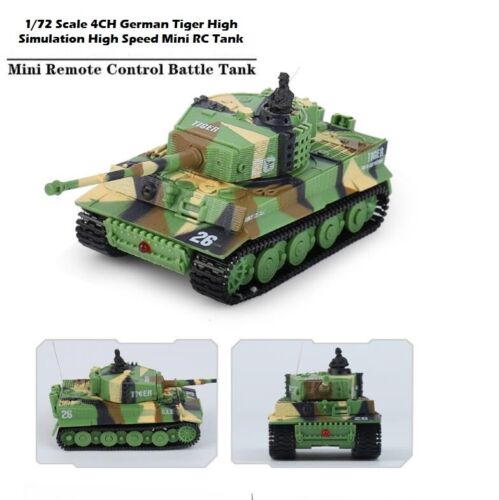 Kid Boy Toy Gift Remote Control Scale Tiger High Simulation Speed Mini RC Tank
