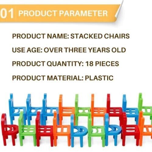Family Board Game Balance Stacking Chairs Office Game Children Educational Toy