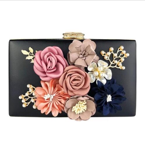Women Ladies Evening Clutch Dinner Bag Purse Wedding Party Bridal Chain Handbag