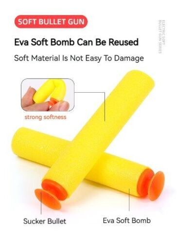 Manual dual mode Soft EVA Bomb bullet gun Continuous Single Shooting Fire Toy