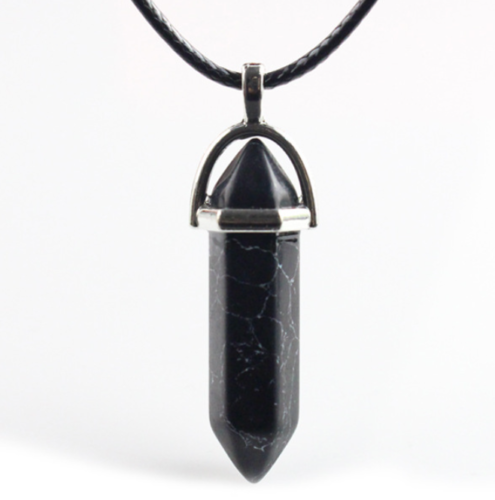 Natural Quartz Crystal Chakra Cut Gemstone Pendant Healing Point Reiki Necklace