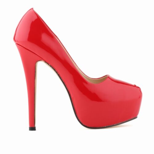 New Fashion QUALITY EVERYDAY SEXY LADY WOMEN PATENT PLATFORM HIGH HEELS SHOES