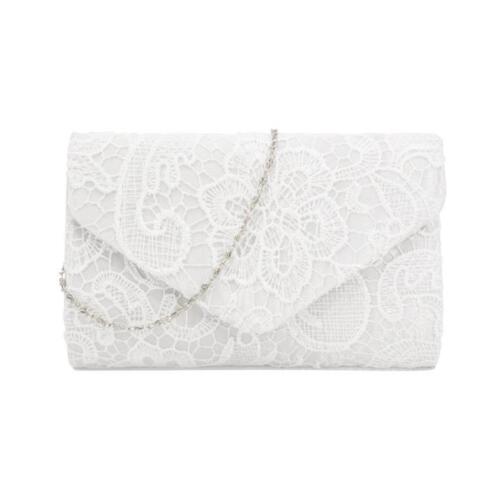 NEW Shining Satin Ladies Evening Clutch Bag Wedding Bridal Chain Handbag Wallet