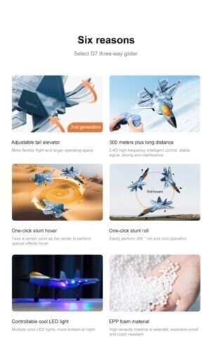 G7 Remote Control Aircraft Toys Drone Model Aircraft Fixed Wing Children's Toy