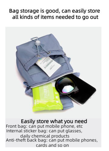 Waterproof Nylon Crossbody Lightweight Chest Bag Portable Single Shoulder Bag