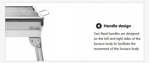 New Outdoor Portable Stainless Steel Stove Charcoal BBQ Grill Camping Cooking