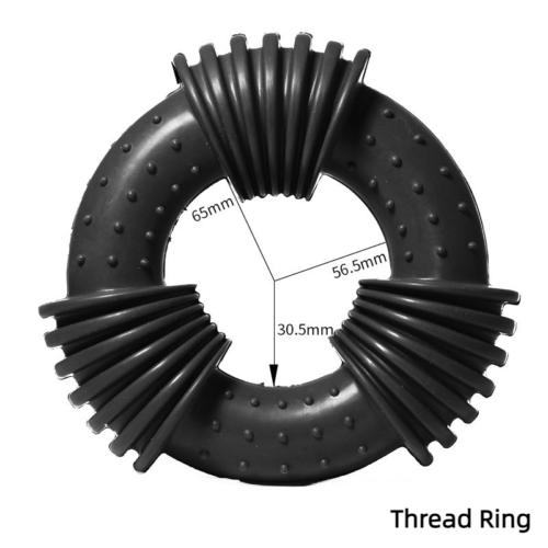 Dog Toys Rubber Bite Resistant Molar Tooth Cleaning Threaded Ring Pet Toys