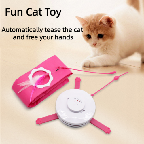 Electric Cat Toy Timing Automatic Teasing Cat Relieve Boredom Teasing Cat Stick