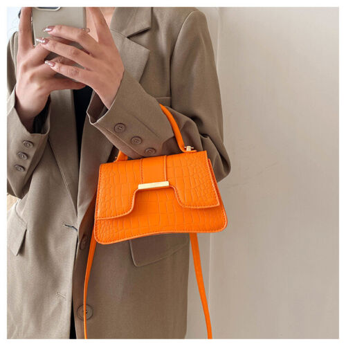 Women's Fashion Crocodile Stripe Simple Handbag Shoulder Bag Crossbody Bag
