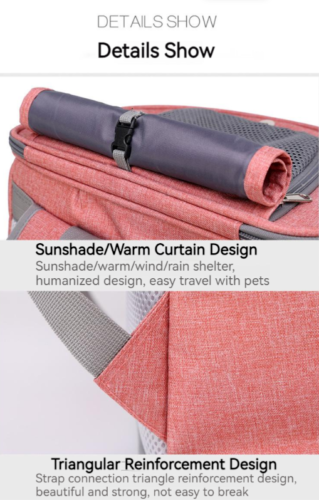 New Portable Folding Outdoor Cat Dog Large Space Double Shoulder Pet Bag