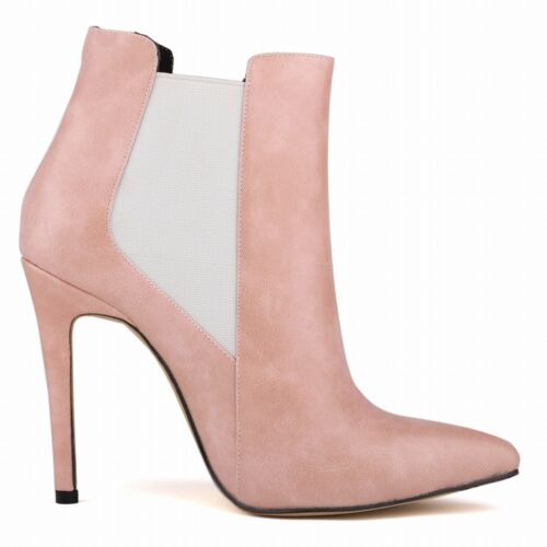 WOMEN FAUX LEATHER HIGH HEELS STILETTO BOOTS SEXY HOT