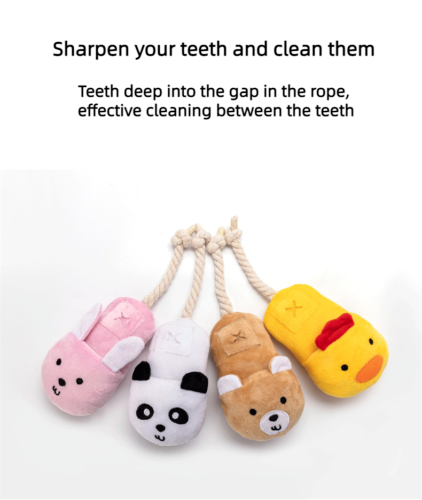 New Pet Vocalizing Sniffing Toys Slippers Plush Toys Puppy Educational Toys