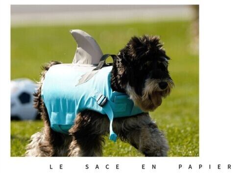 New Dogs Safe Luminous Life Jacket Durable Shark Fin Design Life Jacket