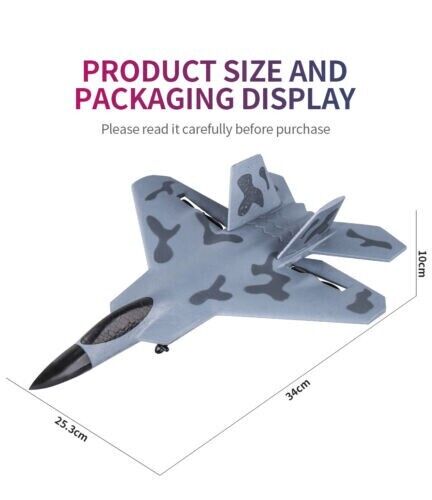 Remote Control Aircraft Fixed Wing Remote Control Glider Model F22 Fighter Toys