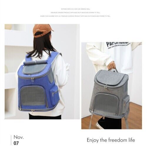 New Portable Folding Outdoor Cat Dog Large Space Double Shoulder Pet Bag