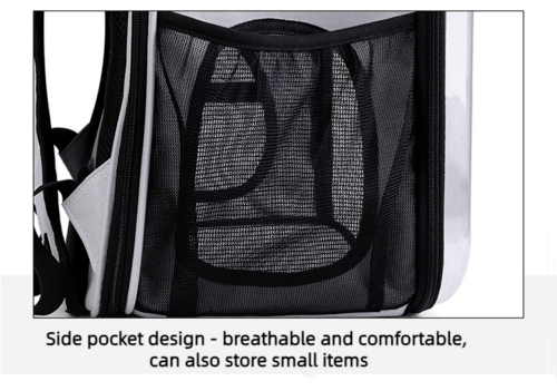 Pet Outdoor Breathable Foldable Clear Large Space Backpack Handheld Shoulder Bag