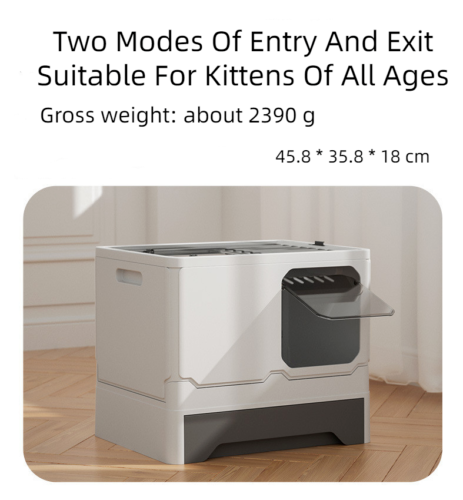 Simple Cleaning Drawer Type Pet Toilet Fully Anti-Splash Enclosed Cat Litter Box