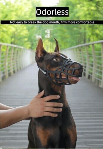New Pet Muzzle Anti-Biting Chewing Licking Adjustable Breathable Dog Muzzle