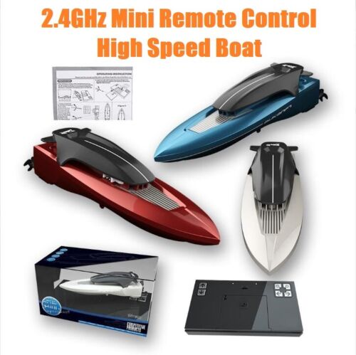 2.4GHz Mini RC Speed Boat Remote Control High Speed Boat Waterproof Toys Gift