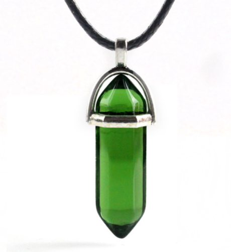 Natural Quartz Crystal Chakra Cut Gemstone Pendant Healing Point Reiki Necklace