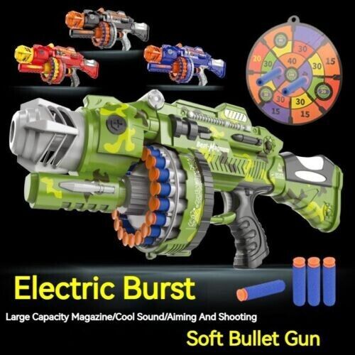 Soft Bullet Simulation Shooting Sound Effects Children's Electric Target Gun