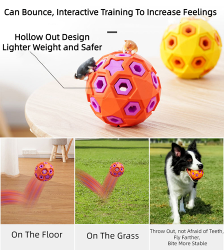 Rubber Bite Resistant Pet Interactive Tooth Cleaning Toy Dog Vocalizing Toys