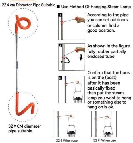 Two Way S Shaped Multifunctional Metal Hook Lamp Hang Outdoor Supplies Camping