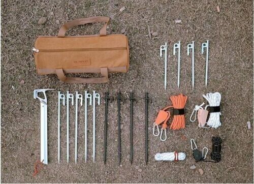 Outdoor Camp Accessories Storage Tool Handheld Bag Cylinder Tent Flor Spike Bag