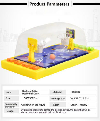 2 People Versus Button Ejection Basketball Game Parent Child Interactive Toys