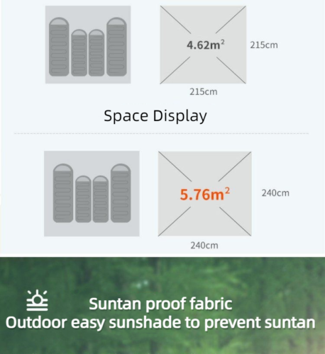 Outdoor Rain Proof Breathable Tent Fully Automatic Camping 3-4 Person Tent