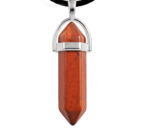 Natural Quartz Crystal Chakra Cut Gemstone Pendant Healing Point Reiki Necklace