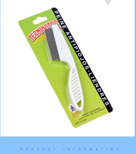 Pet Dog Encrypted Clean Flea Lice Removal Comb Hair Shedding Comb Steel Pin Comb