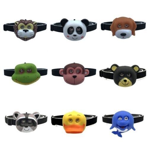 Cartoon Animal Headlamp LED Children's Headlamp SOS Flashlight Children's Gift