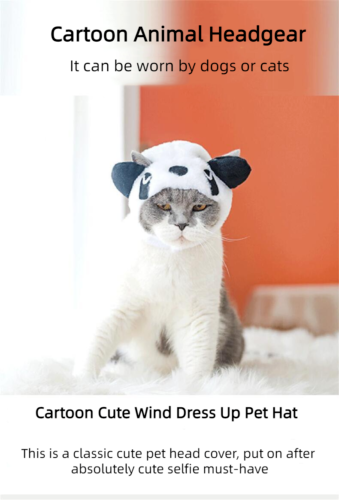 New Cartoon Animal Pet Hat Cat Dog Head Cover Cute Decorative Accessories