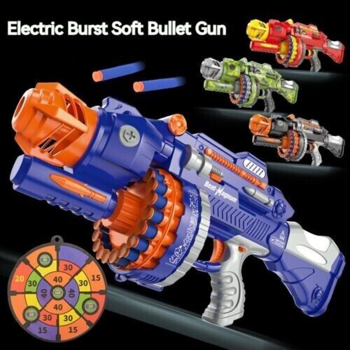 Soft Bullet Simulation Shooting Sound Effects Children's Electric Target Gun