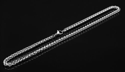 New Basic Punk Stainless Steel Single Link Twist Chain Necklace for Men Women
