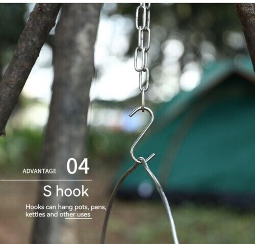 Outdoor Portable Pot Triangular Foot Holder Hanger Camping Stainless Steel Shelf