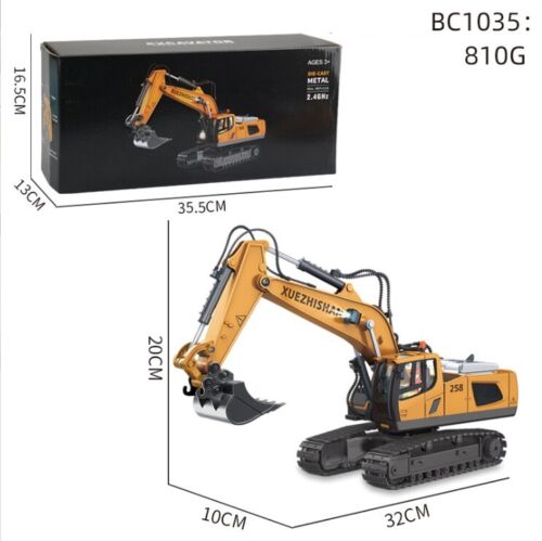 1:20 Alloy Crawler Excavator Digger Electric Toys Gift RC Remote Control for Boy