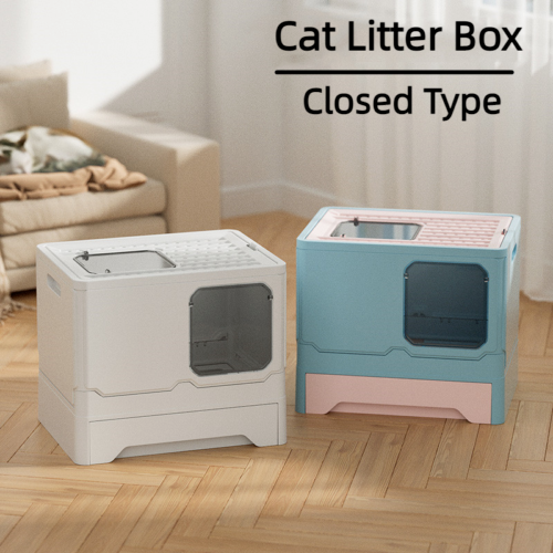 Simple Cleaning Drawer Type Pet Toilet Fully Anti-Splash Enclosed Cat Litter Box