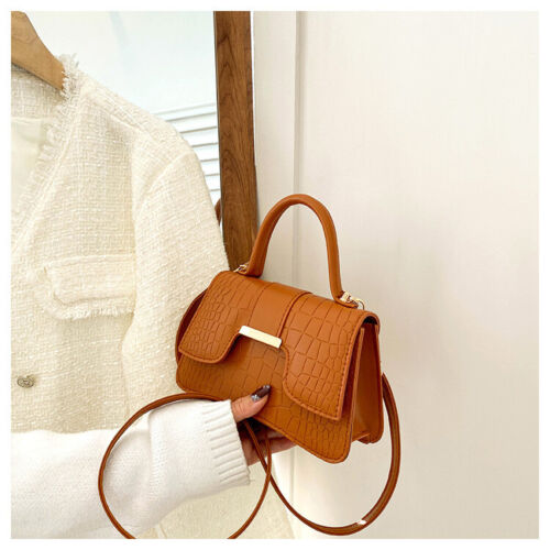Fashion Women's Crocodile Print Simple Commuting Handbag Shoulder Crossbody Bag