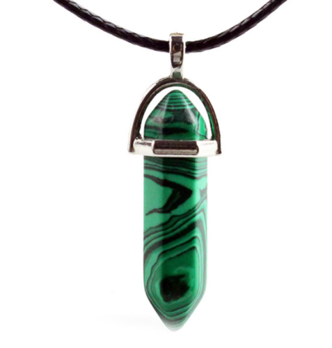 Natural Quartz Crystal Chakra Cut Gemstone Pendant Healing Point Reiki Necklace