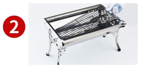 New Large Charcoal BBQ Grill Portable Outdoor Barbecue Foldable Camping