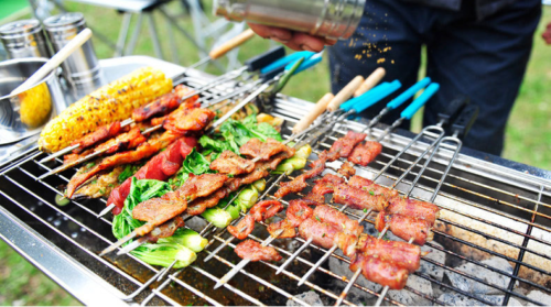 New Outdoor Portable Stainless Steel Stove Charcoal BBQ Grill Camping Cooking